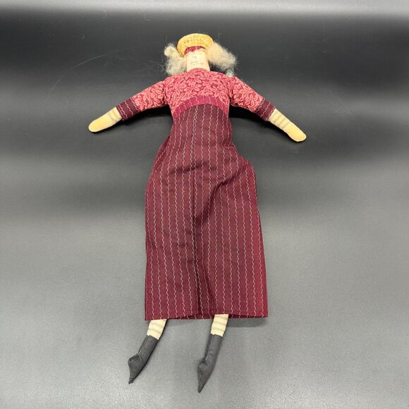 Vintage Doll Folk Art Handmade Cloth Anna Swango 1990 Flat Face Grandma OOAK - Picture 4 of 8